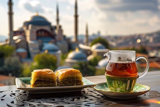 tea-and-baklava-in-bayram